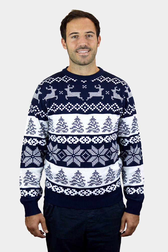 Camisola de Natal para Homem Azul Pólo Norte homem