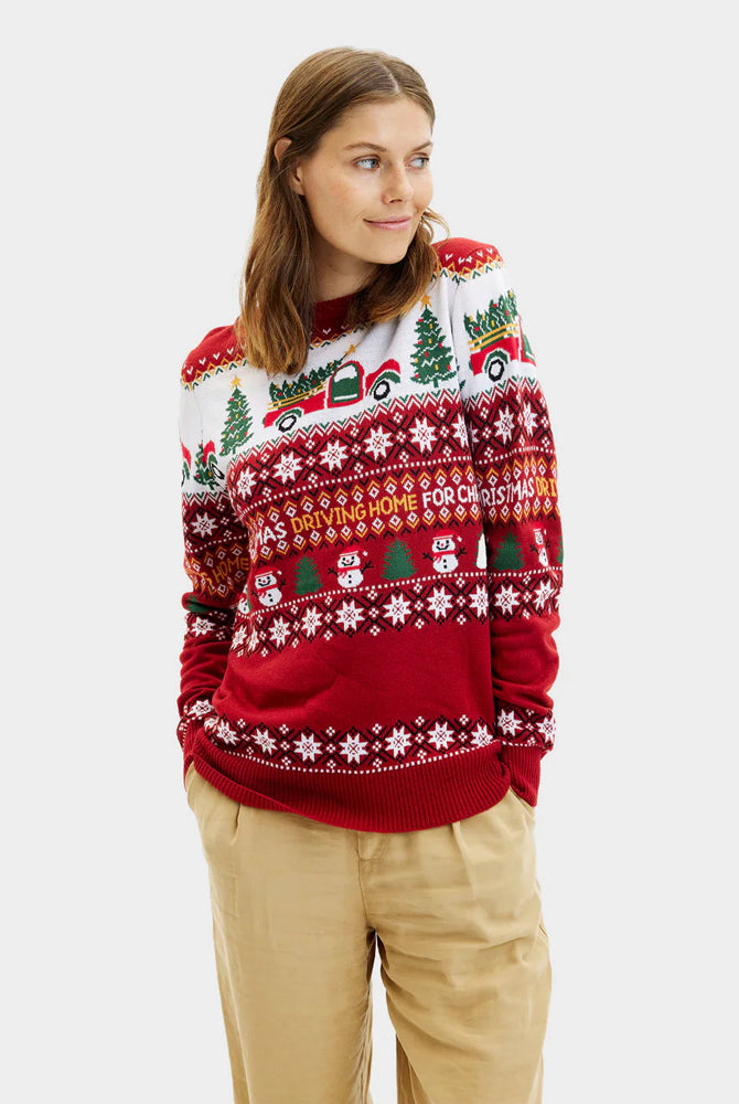 Camisola de Natal para Homem Driving Home Mulher