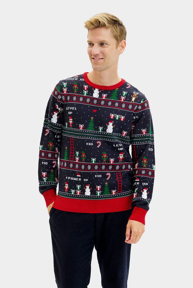 Camisola de Natal para Homem Gaming Vintage