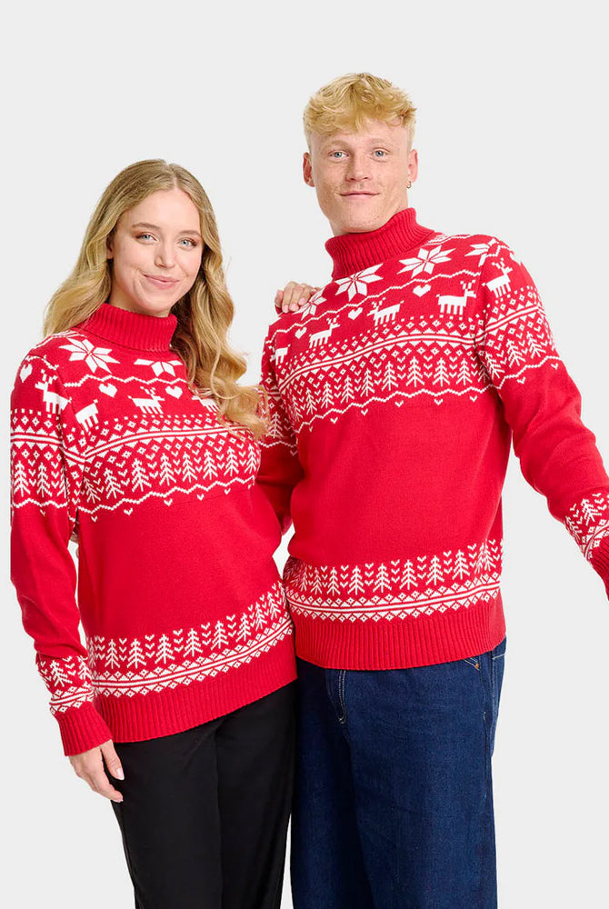 Camisola de Natal para Homem de Gola Alta em Algodão Orgânico Greenlandish Mulher