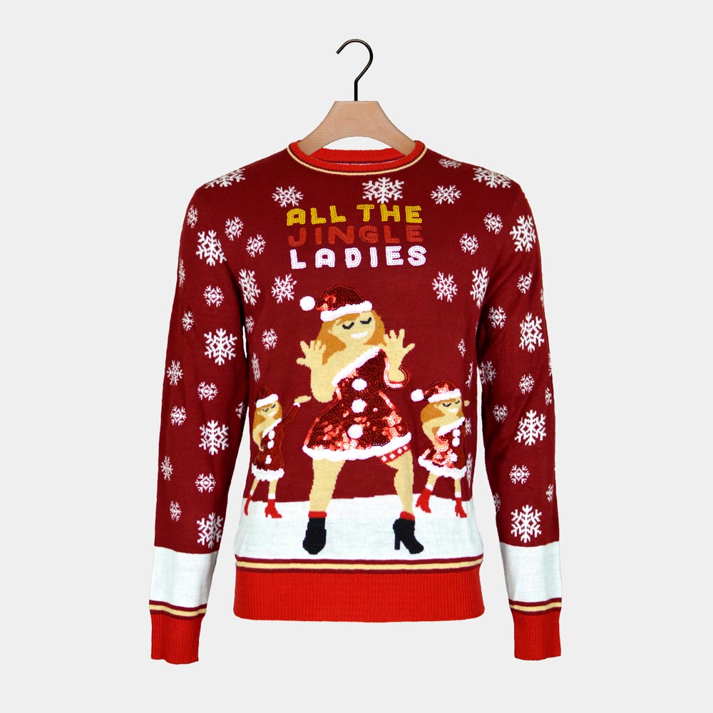Camisola de Natal para Homem Jingles Ladies Lantejoulas
