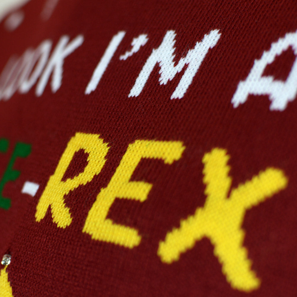 Camisola de Natal para Homem Luzes LED Christmas Tree-Rex