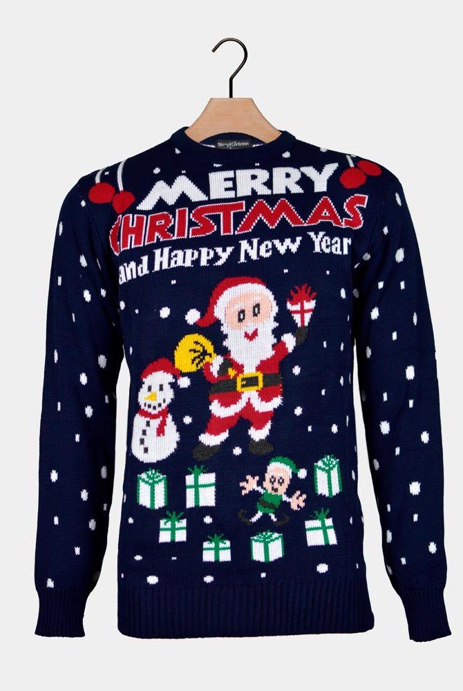 Camisola de Natal para Homem Merry Christmas and Happy New Year