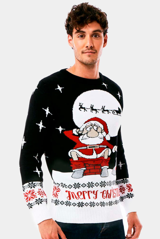 Camisola de Natal para Homem Pai Natal Descarregando