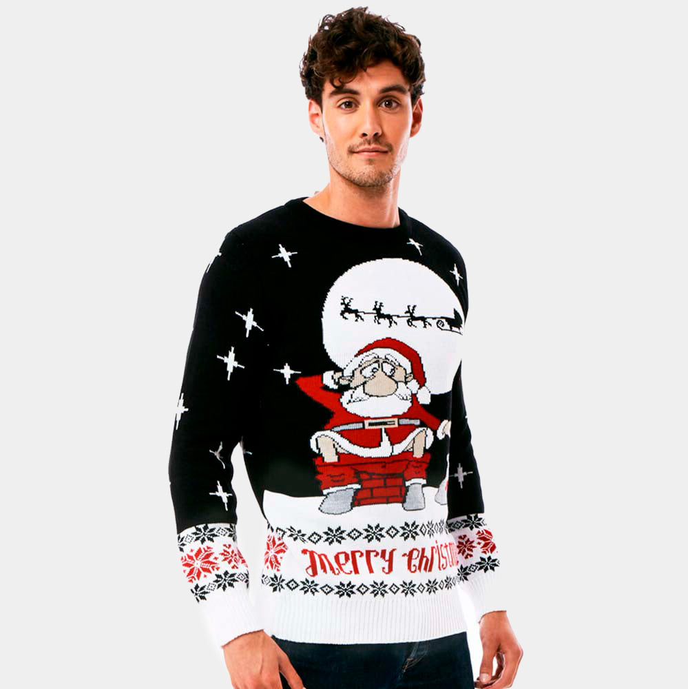 Camisola de Natal para Homem Pai Natal Descarregando