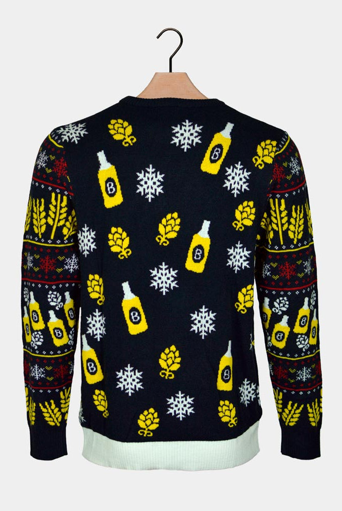 Cerveja Camisola de Natal para Homem com Luzes LED Pai Natal