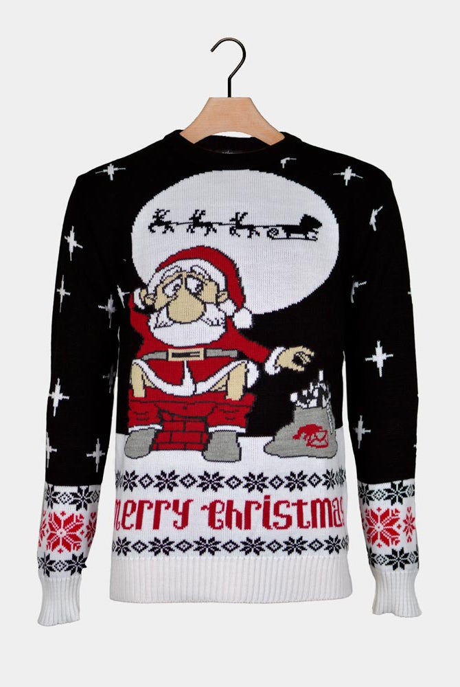 Camisola de Natal para Homem Pai Natal Descarregando