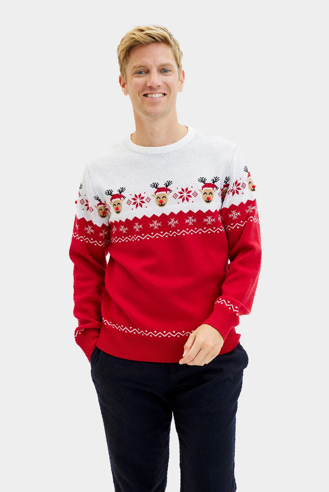Camisola de Natal para Homem com Rena Adorável