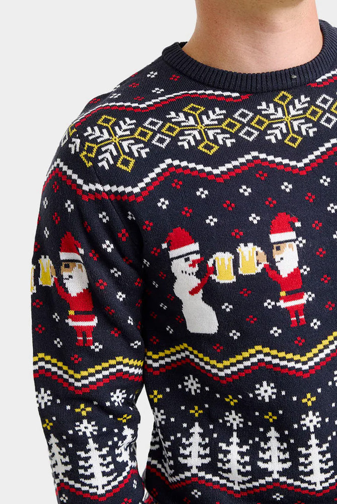 Camisola de Natal para homem Santa Cheers