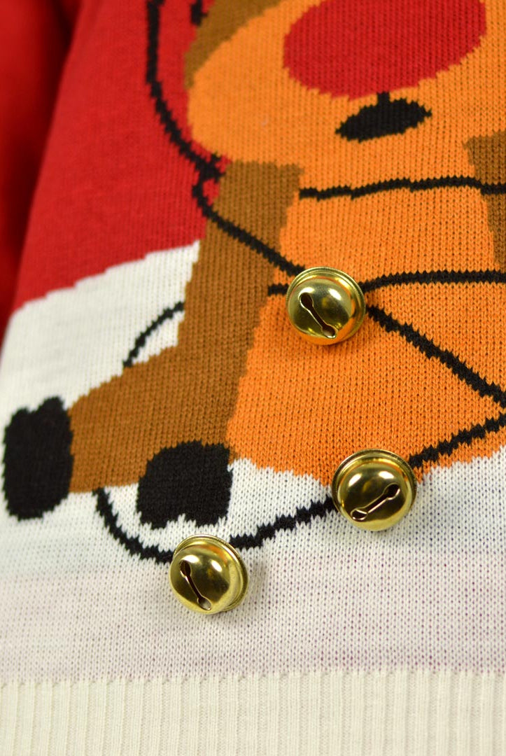 Camisola de Natal para Homem Vermelha Jingle Bells Suck detalhe