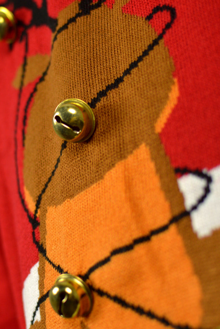 Camisola de Natal para Homem Vermelha detalhe Jingle Bells Suck
