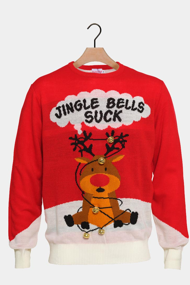 Camisola de Natal Homem Vermelha Jingle Bells Suck