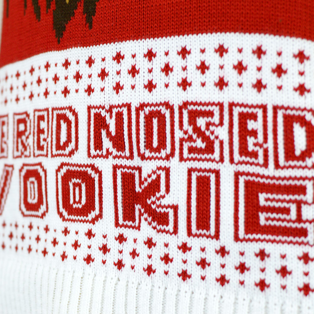 Camisola de Natal Star Wars para Homem Wookiee Vermelha
