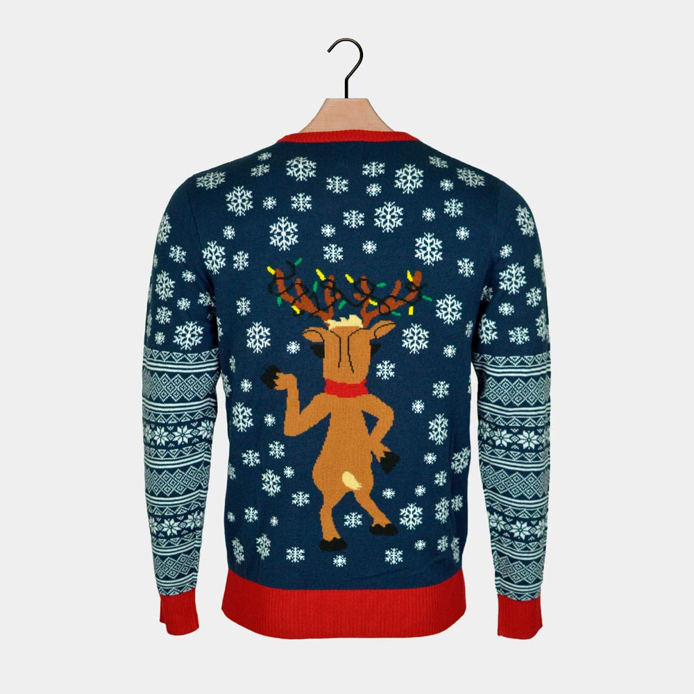 Luzes LED Jingle Bells Camisola de Natal para Homem