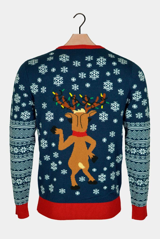Luzes LED Jingle Bells Camisola de Natal para Casal
