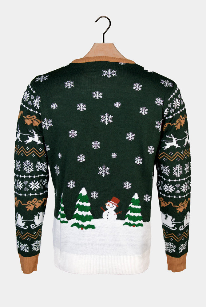 Camisola de Natal com Luzes Mulher LED para Santa is Coming to Town