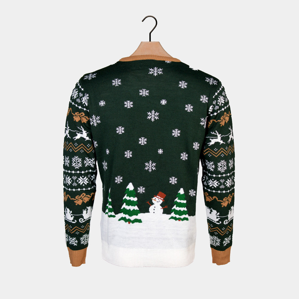 Camisola de Natal com Luzes Mulher LED para Santa is Coming to Town