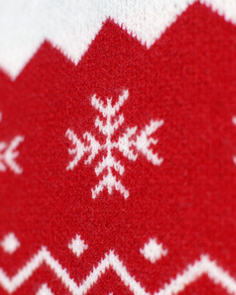 Camisola de Natal para Menina e Menino com Rena Adorável vermelha