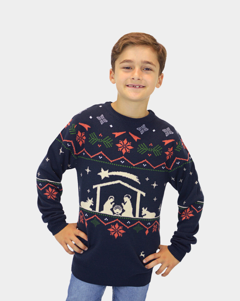 Camisola de Natal para Menino "Nativity"