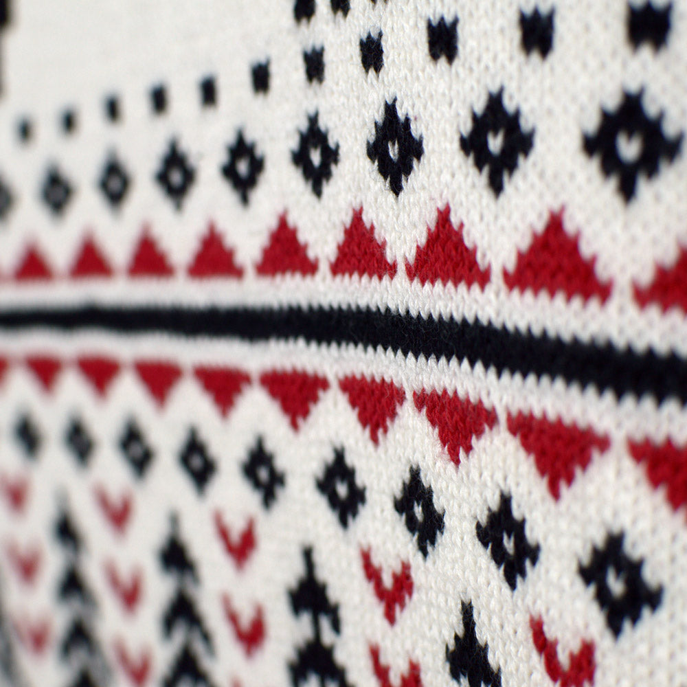 Camisola de Natal Mulher Gola Alta Elegante Bege Algodão Orgânico