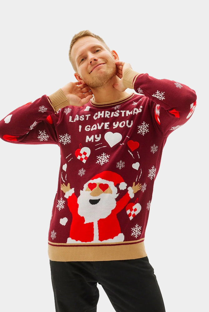 Camisola de Natal Mulher Last Christmas Homem I gave you my Heart