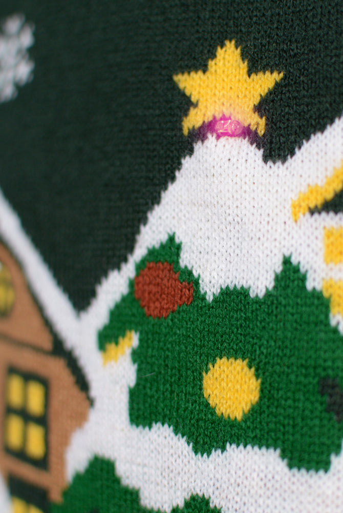 Camisola de Natal com Luzes LED para Santa is Coming to Town Mulher