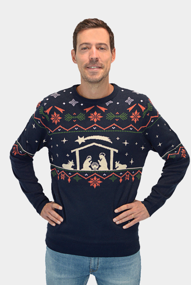 Camisola de Natal para Mulher Nativity Homem