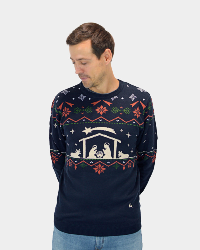 Camisola de Natal Homem Nativity