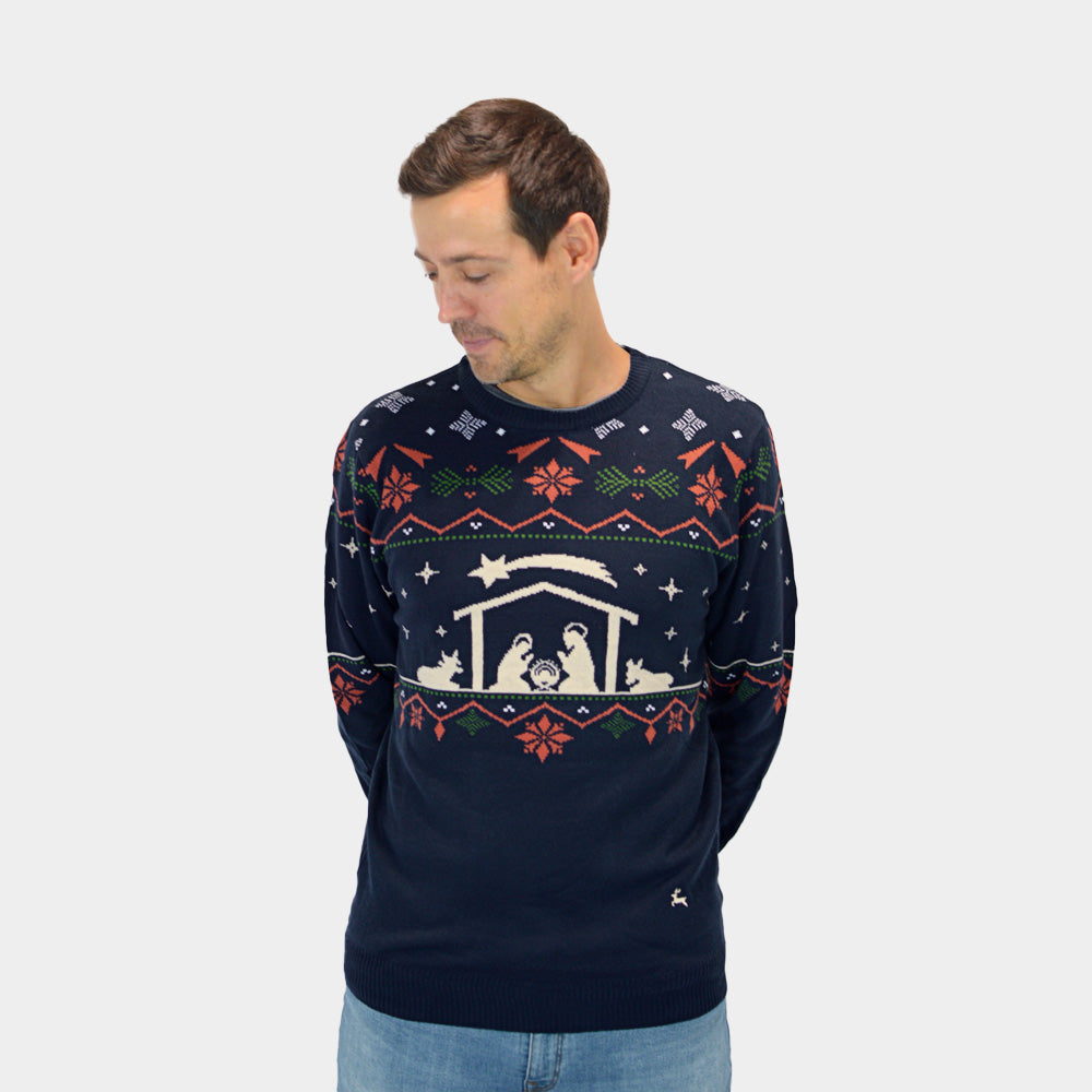 Camisola de Natal Homem Nativity
