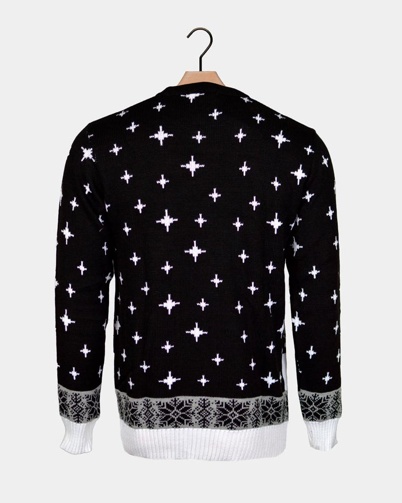 Camisola de Natal Casal Pai Natal Preso na Chaminé