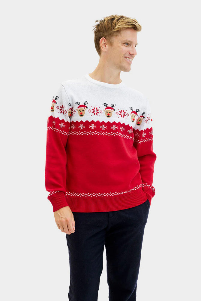 Camisola de Natal Homem com Rena Adorável