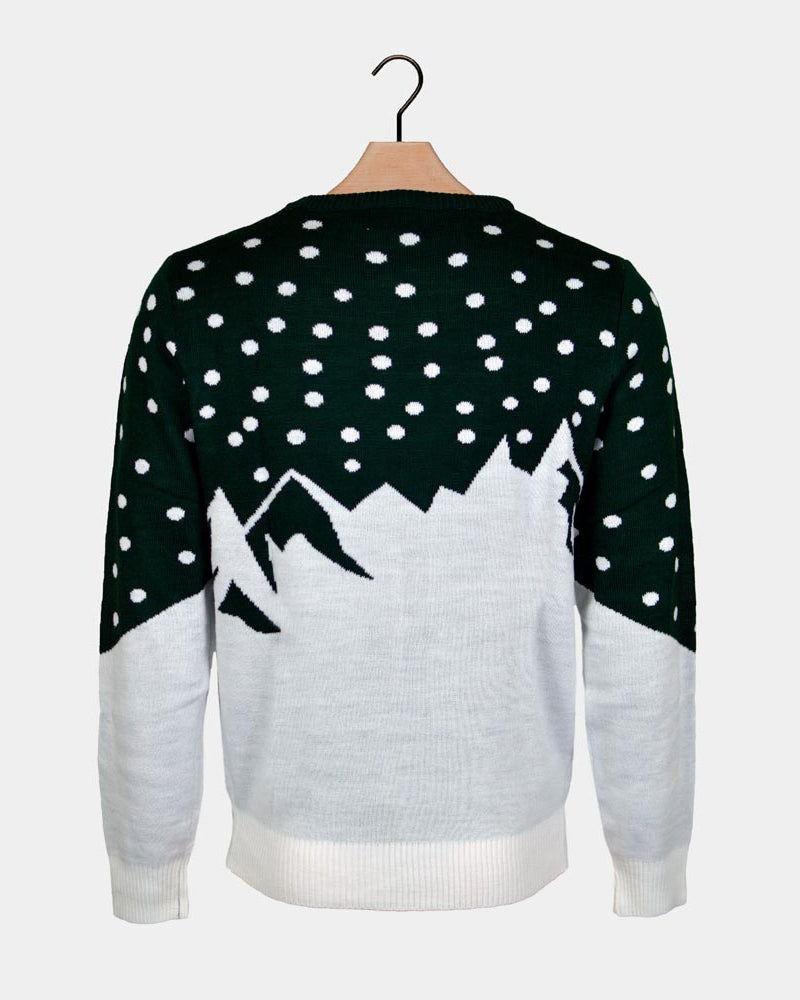 Camisola de Natal Rena com Moto de Neve Homem Mulher