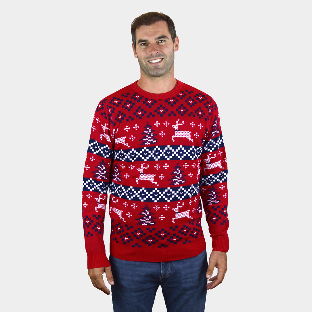 Camisola de Natal Vermelha Canadá homem