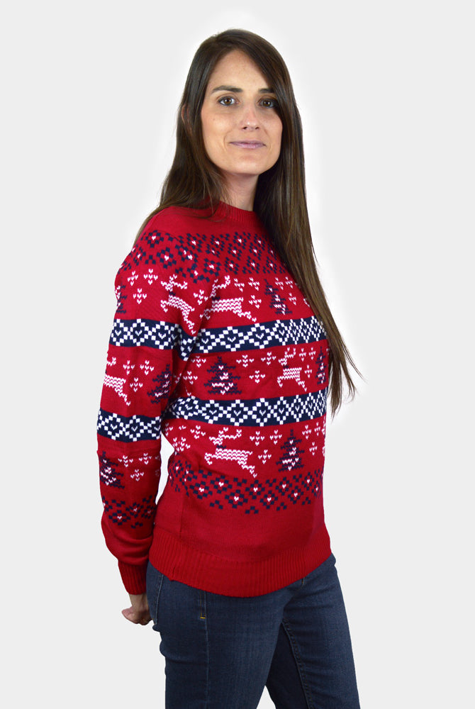mulher Camisola de Natal Vermelha Canadá