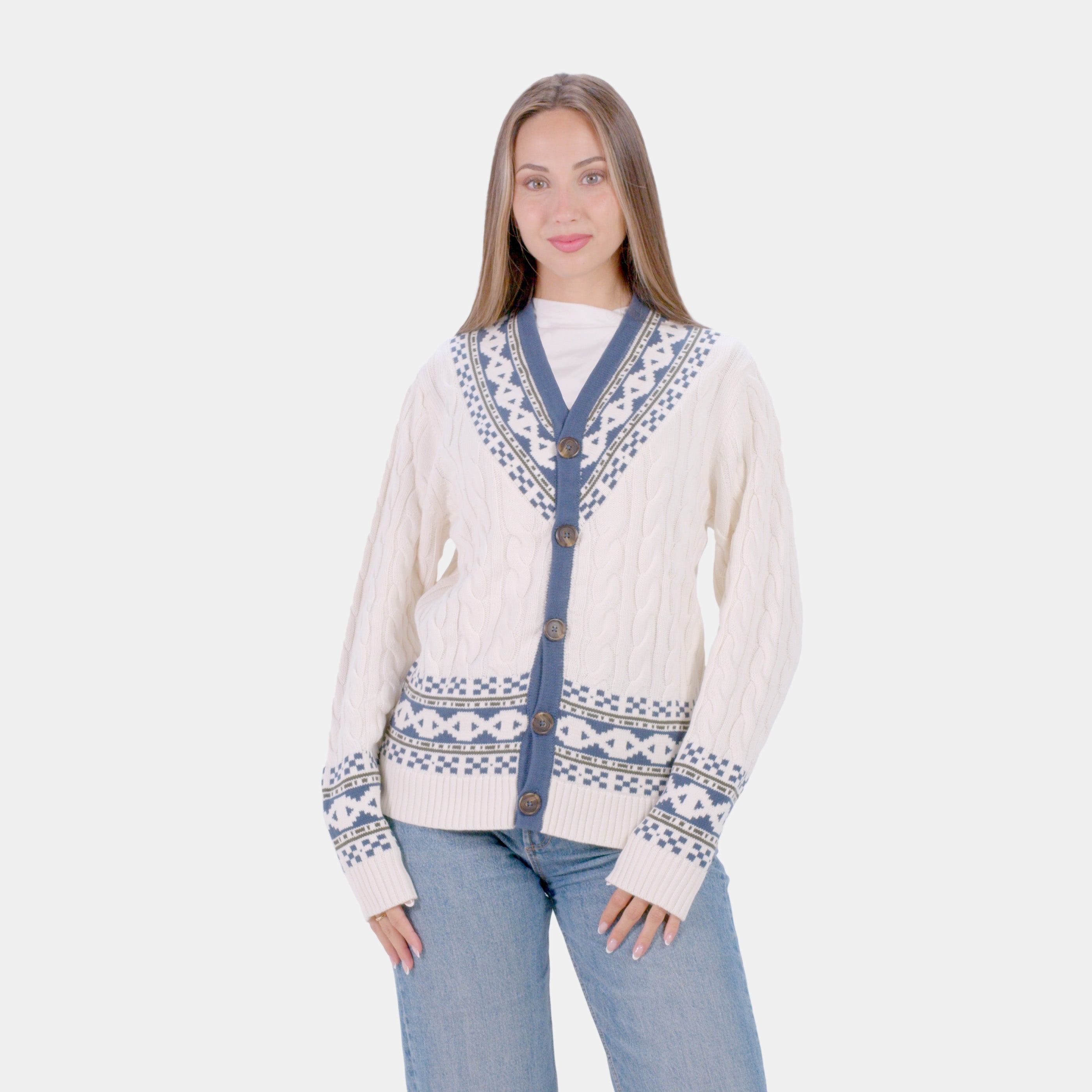 Camisola para Homem Cardigã em Algodão Orgânico Cottage Mulher