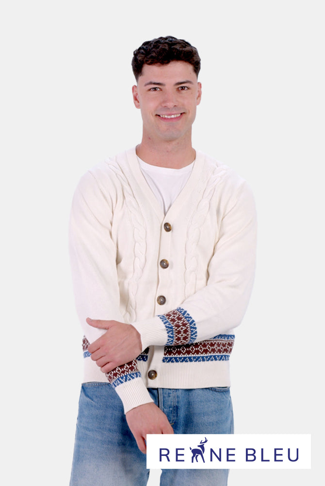 Camisola para Homem Cardigã em Algodão Orgânico Renne