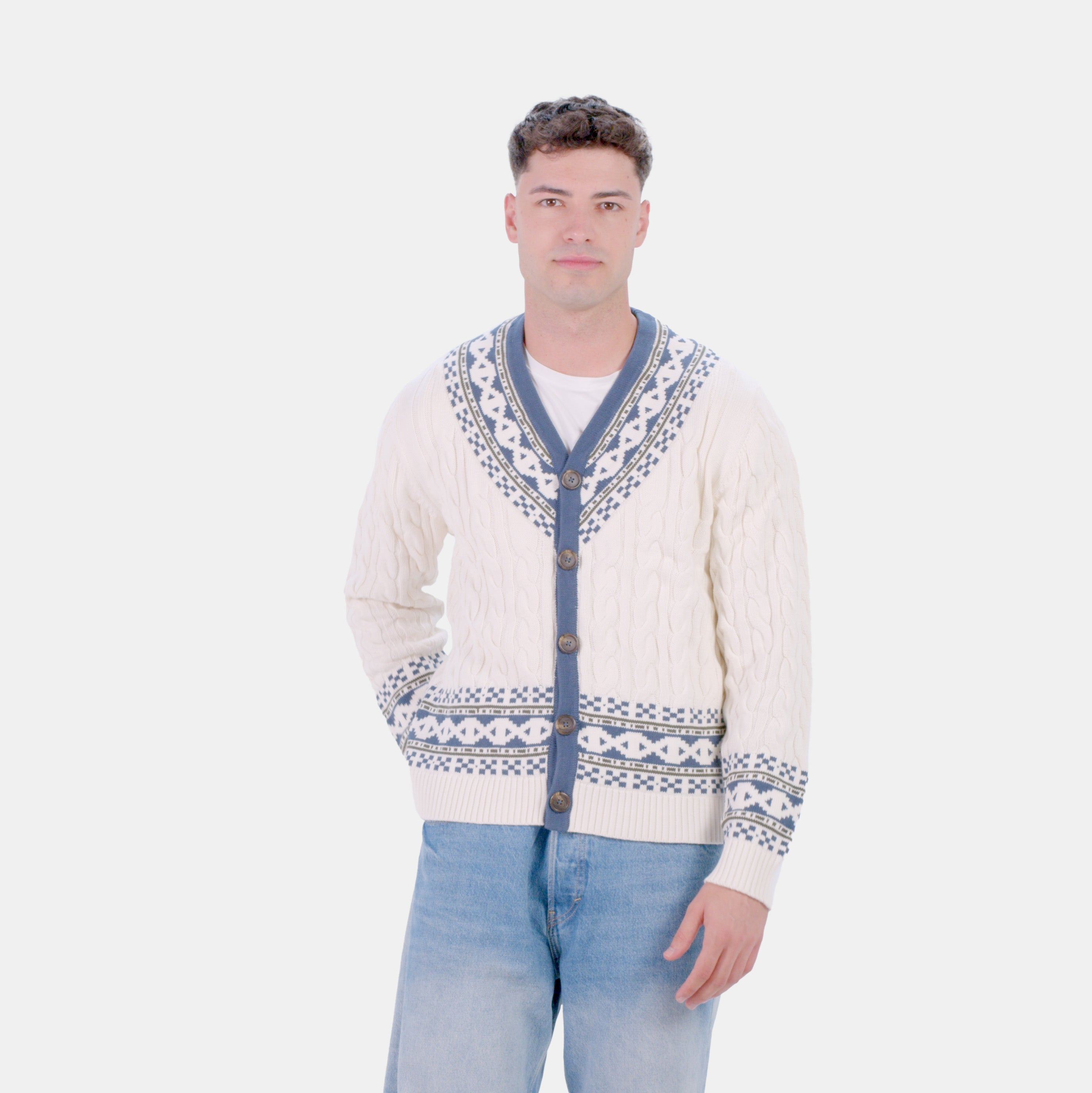 Camisola para Mulher Cardigã em Algodão Orgânico Cottage Homem