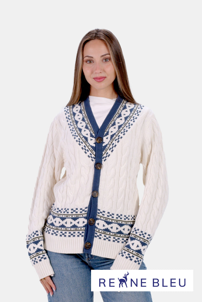 Camisola para Mulher Cardigã em Algodão Orgânico Cottage
