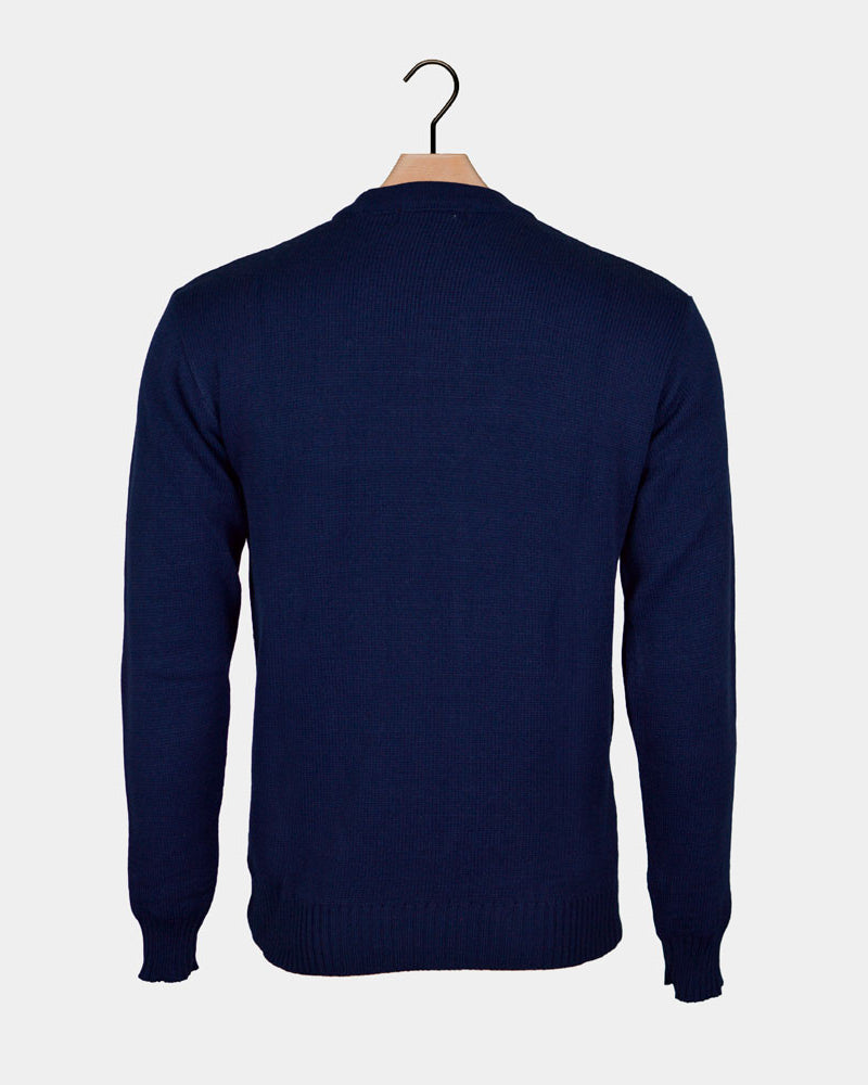 Ho Ho Ho! Camisola de Natal para Casal Azul Pai Natal