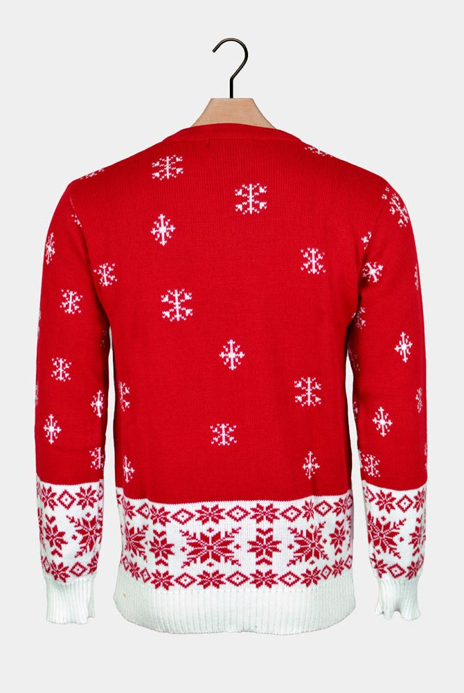 Camisola de Natal Casal Vermelha Rena Rudolph