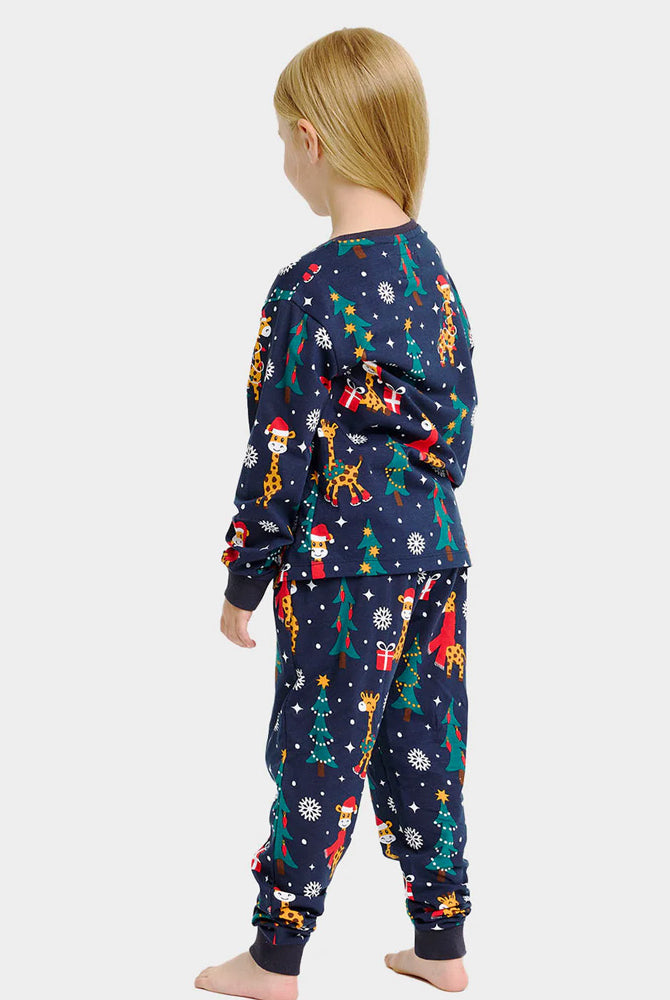 Pijama de Natal para Crianças Unisex Girafas