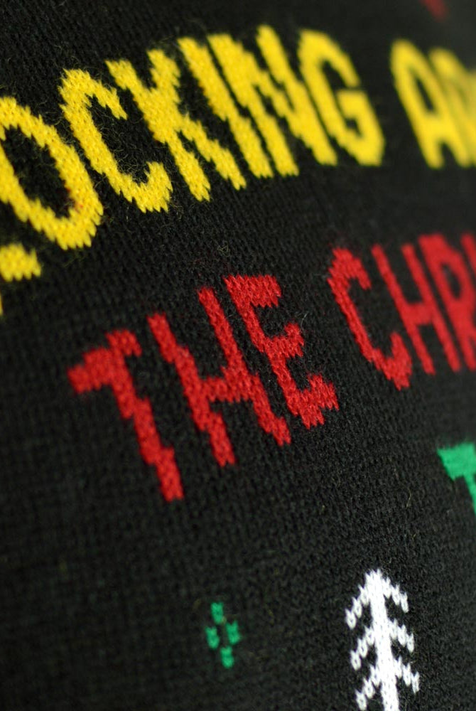 Camisola de Natal Homem com Luzes LED Pai Natal Rocker
