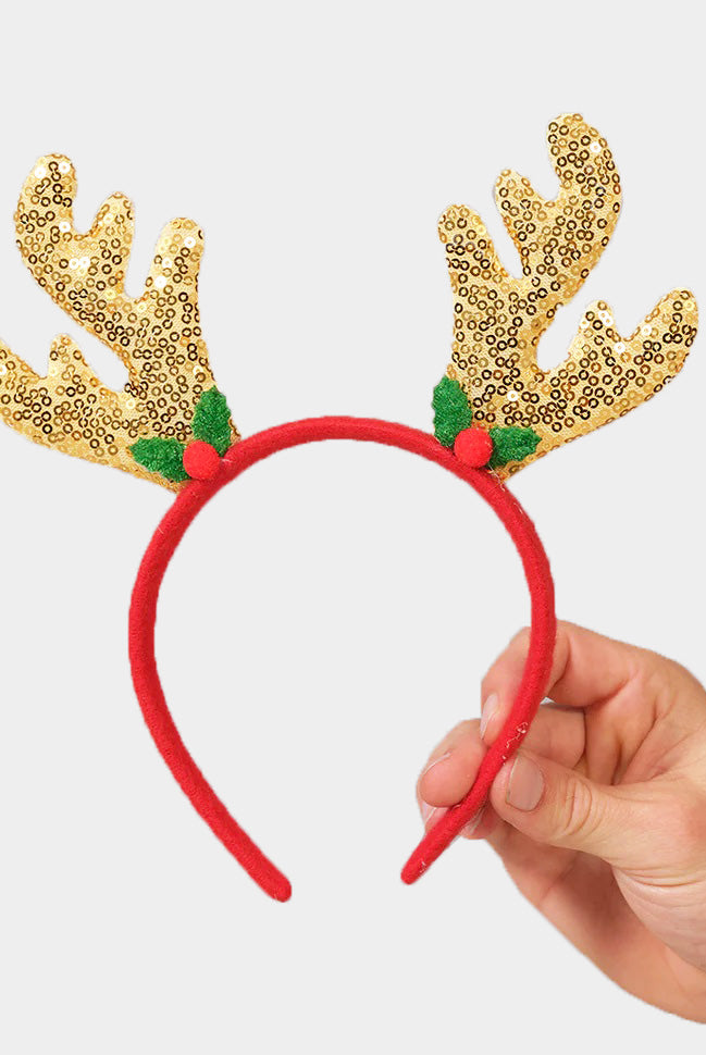 Bandolete de Natal Rena Dourada