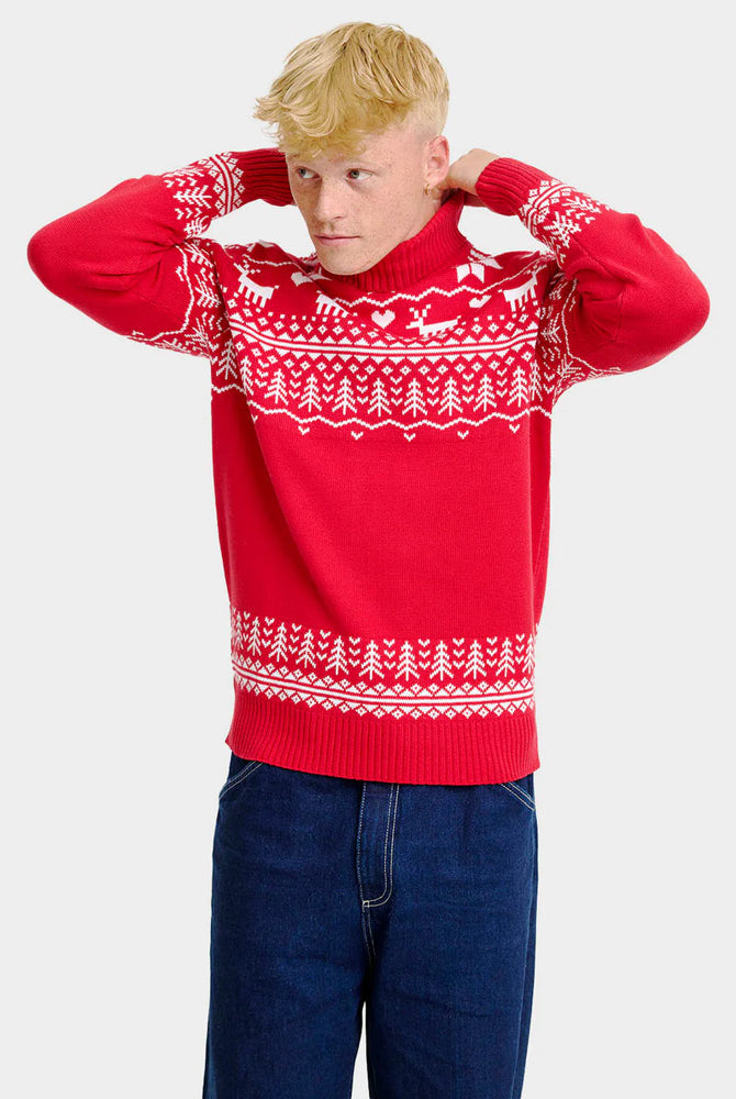 Greenlandish Camisola de Natal para Homem de Gola Alta em Algodão Orgânico
