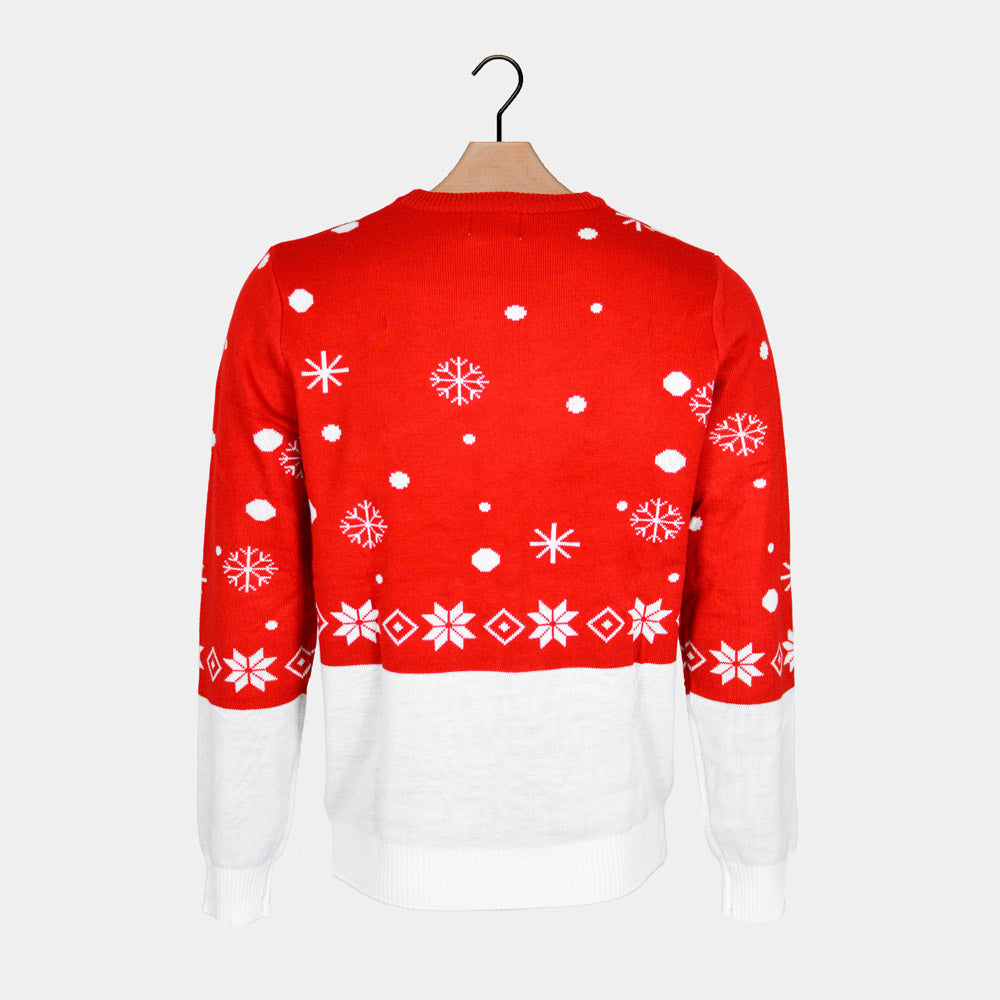 Camisola de Natal Homem Rena Cachecol