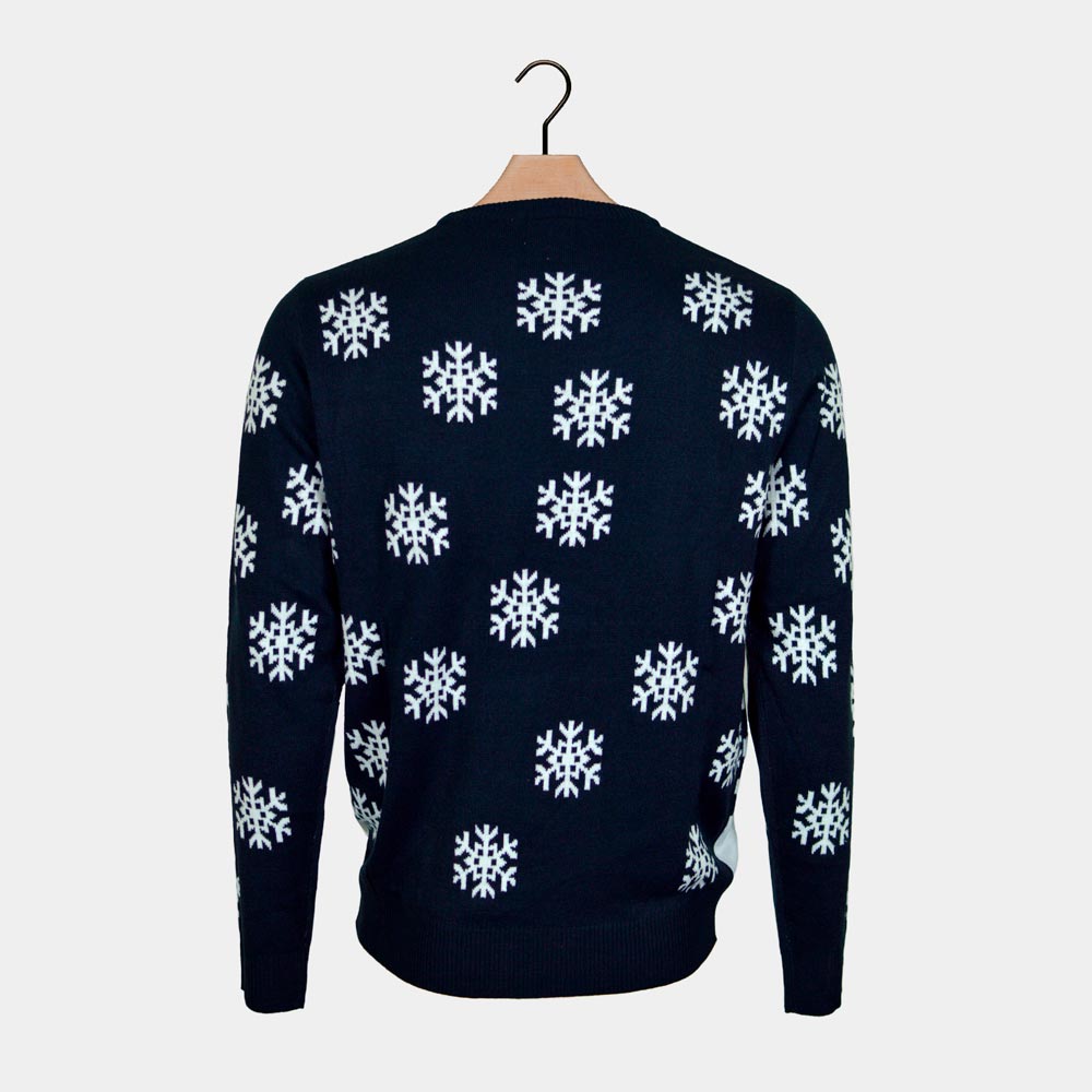 Rena e Pai Natal Dirigindo Camisola de Natal para Homem