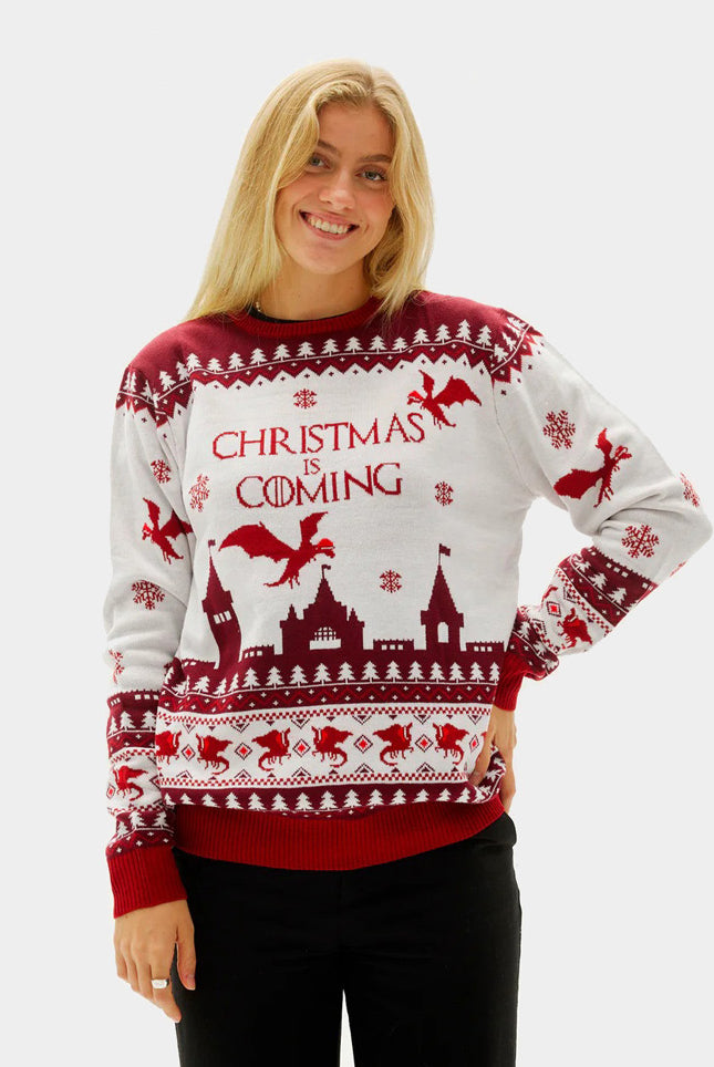 Camisola de Natal para Casal Christmas is Coming mulher