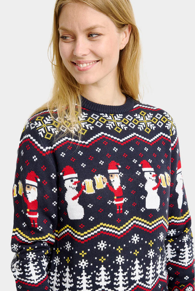 Camisola de Natal Santa para Mulher Cheers