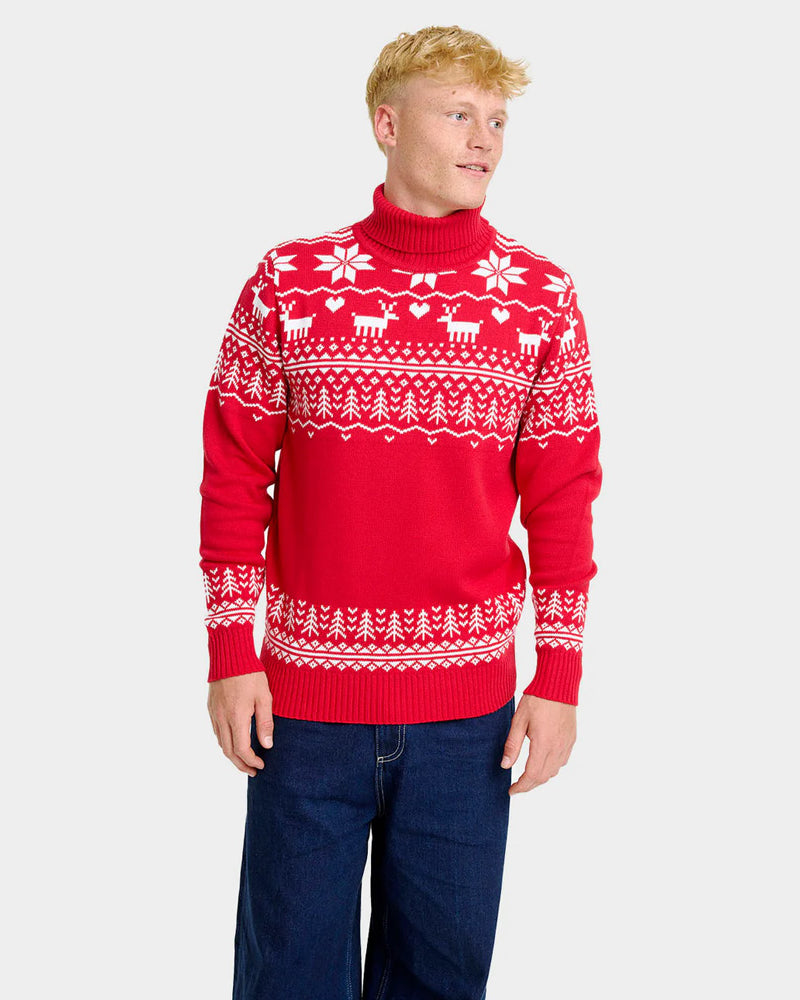 Camisola de Natal para Homem Greenlandish Gola Alta em Algodão Orgânico