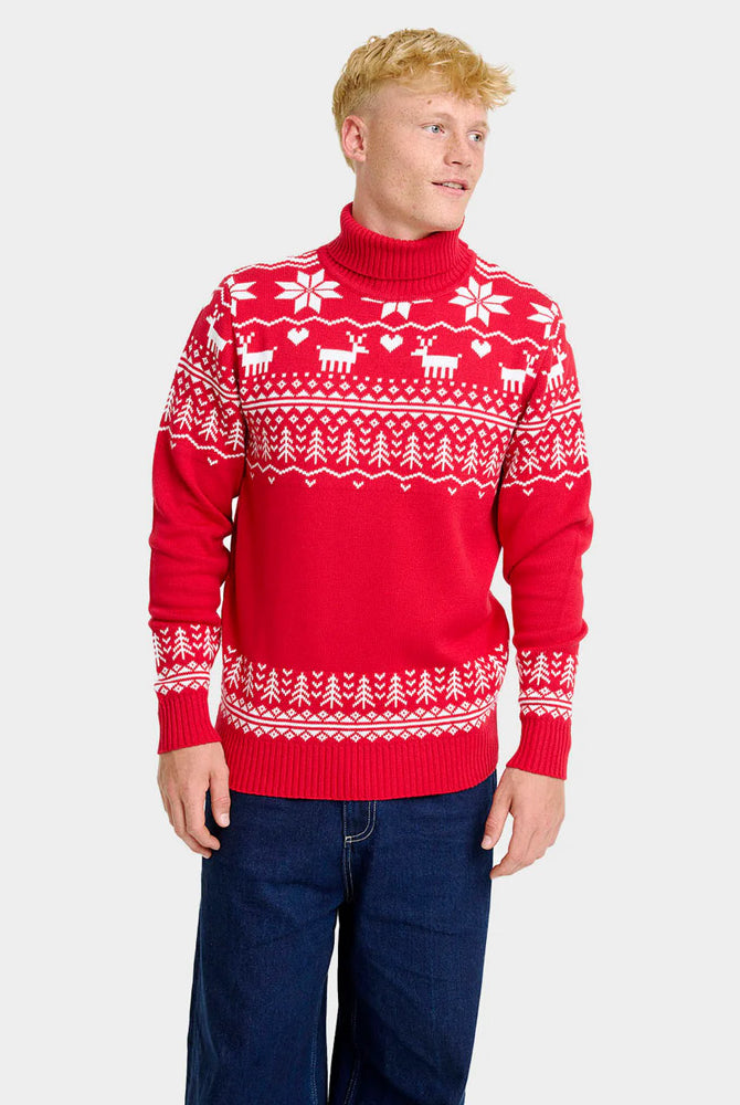 Camisola de Natal para Homem Greenlandish Gola Alta em Algodão Orgânico